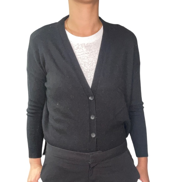 Max Studio Black Wool Blend Cardigan - Picture 2 of 5